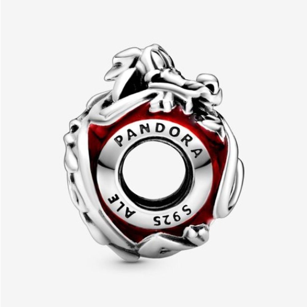 NWOT Pandora x Disney Mulan Mushu Silver Charm 798632C01 - Picture 4 of 15